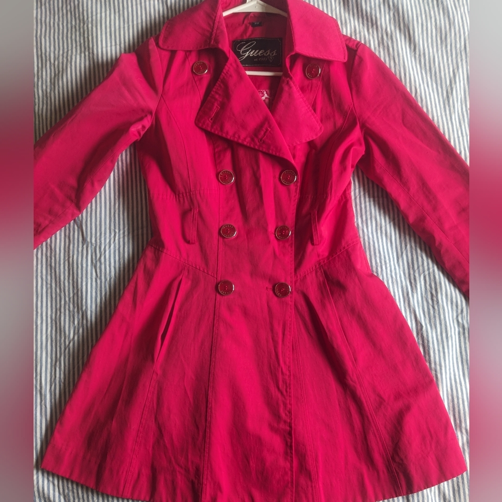 Guess Hot Pink Pea Coat size PXS